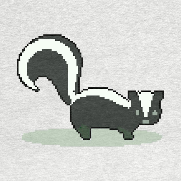 Sleek Nightstalker: Pixel Art Civet Design for Fashionable Attire by Pixel.id